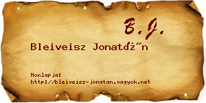 Bleiveisz Jonatán névjegykártya